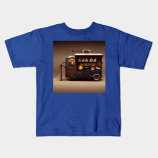 Steampunk Tokyo Ramen Food Truck Kids T-Shirt